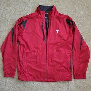 Texas Rangers Men's Red Antigua Lightweight Full Zip Size L Sporty Jacket